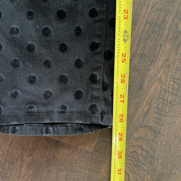 ANN TAYLOR Modern Fit Black Denim Ankle Jeans Polka Dots Classic Stretch Size 10 - Picture 8 of 11